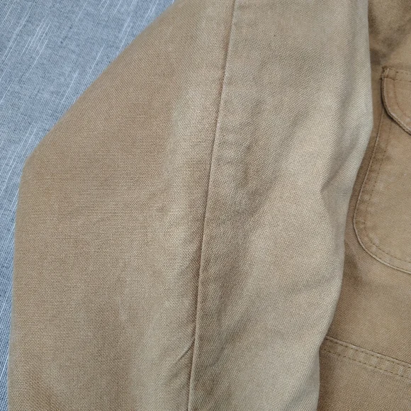 VINTAGE Wrangler Work Wear Jacket Faded Blanket Lined Canvas Chore Coat Street - Picture 4 of 13